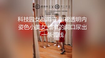 科技园女厕蹲守 黑裙透明内姿色小美女,细窄的洞口尿出一条弧线