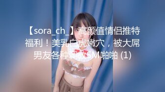 【sora_ch_】高颜值情侣推特福利！美乳白虎嫩穴，被大屌男友各种调教SM啪啪 (1)